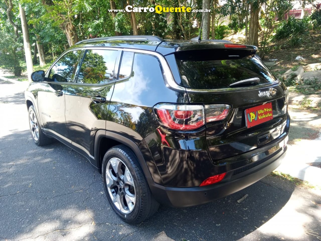 JEEP   COMPASS LONGITUDE 2.0 4X2 FLEX 16V AUT.   PRETO 2019 2.0 FLEX - Loja