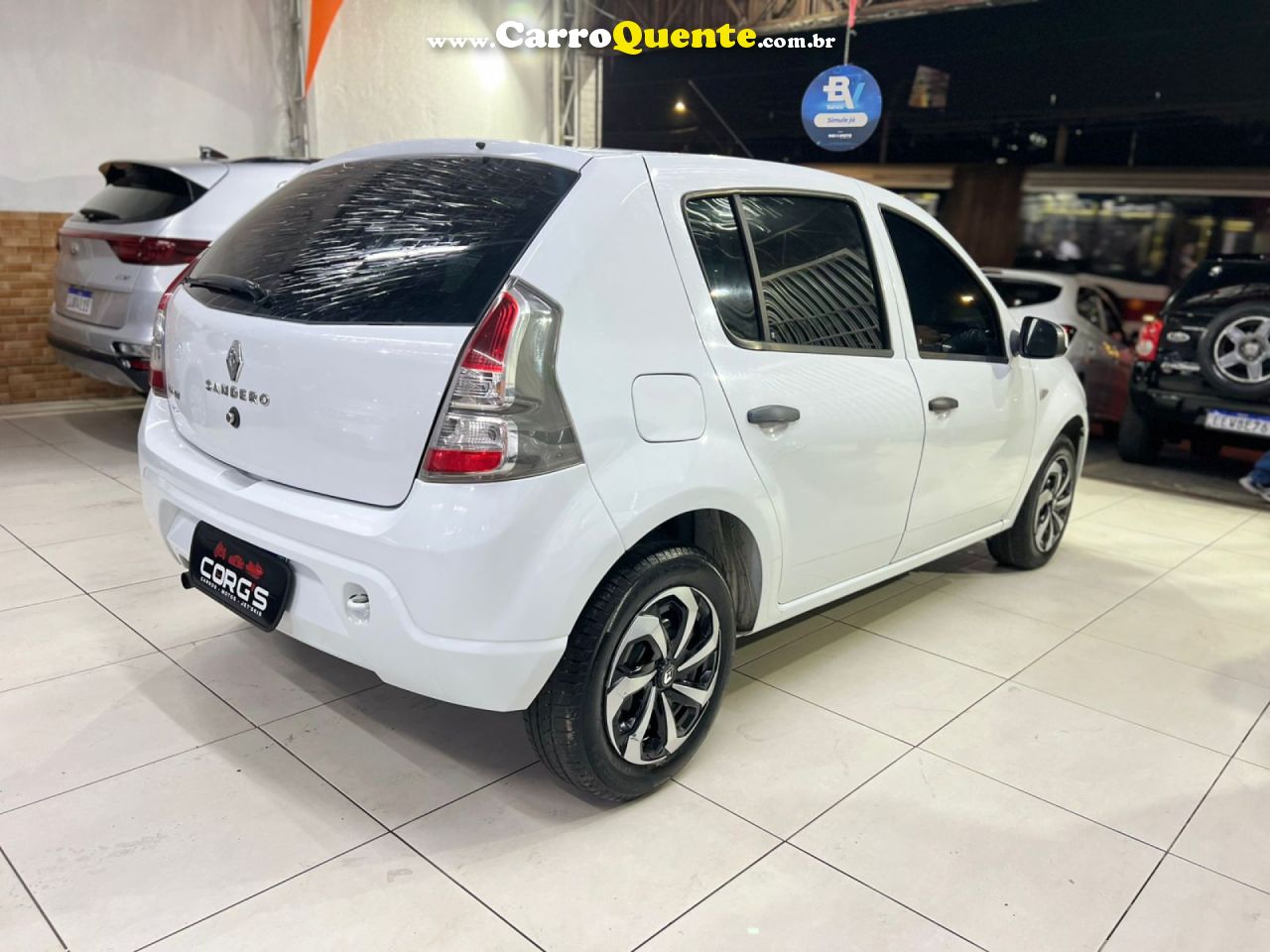 RENAULT   SANDERO EXPRESSION HI-FLEX 1.0 16V 5P   BRANCO 2014 1.0 GASOLINA - Loja