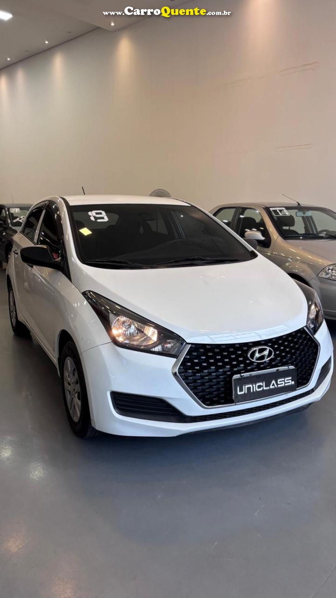 HYUNDAI   HB20 1.0M UNIQUE    BRANCO 2019 1.0 FLEX - Loja