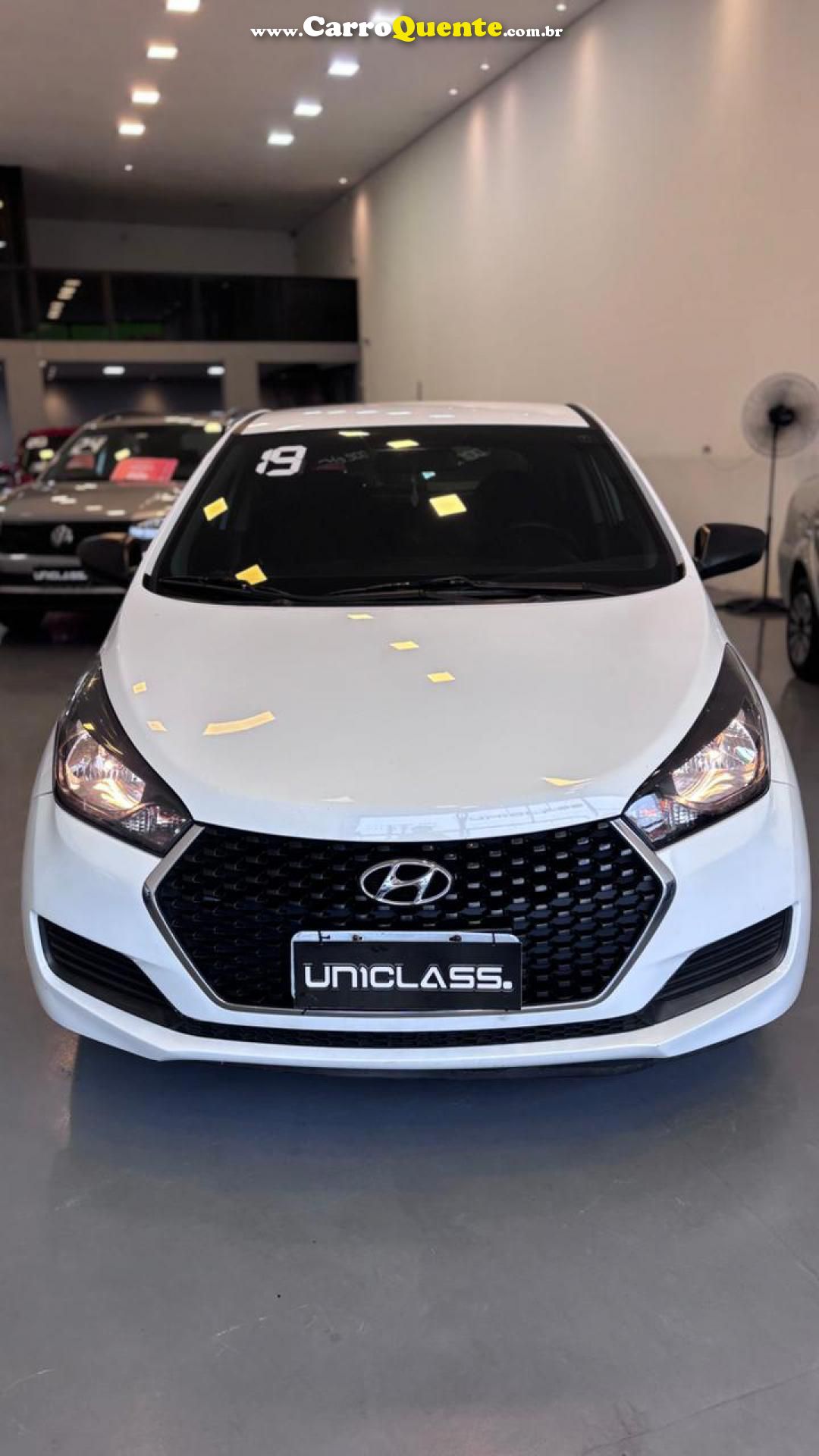 HYUNDAI   HB20 1.0M UNIQUE    BRANCO 2019 1.0 FLEX - Loja