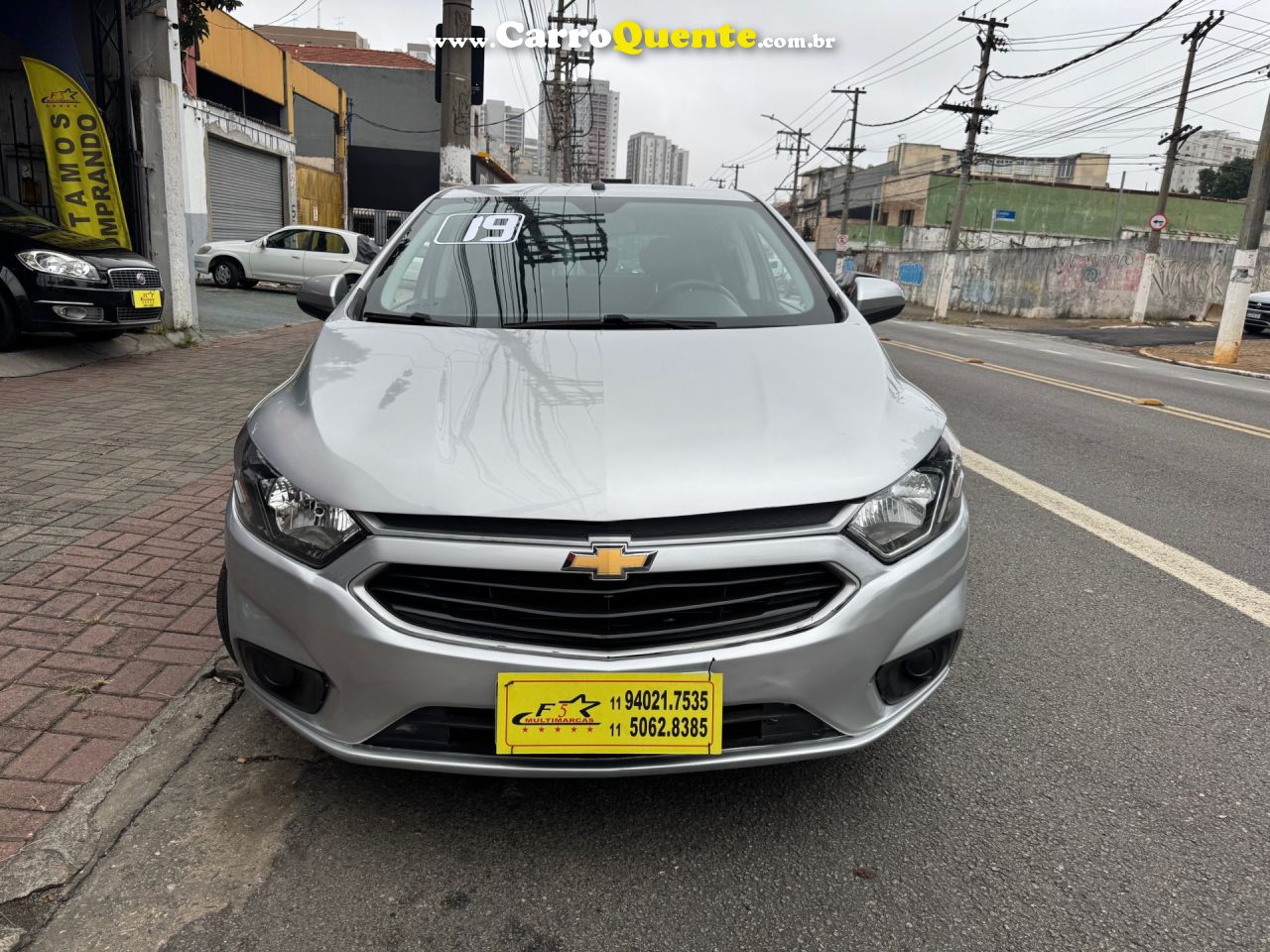 CHEVROLET   ONIX HATCH LT 1.0 8V FLEXPOWER 5P MEC.   PRATA 2019 1.0 FLEX - Loja