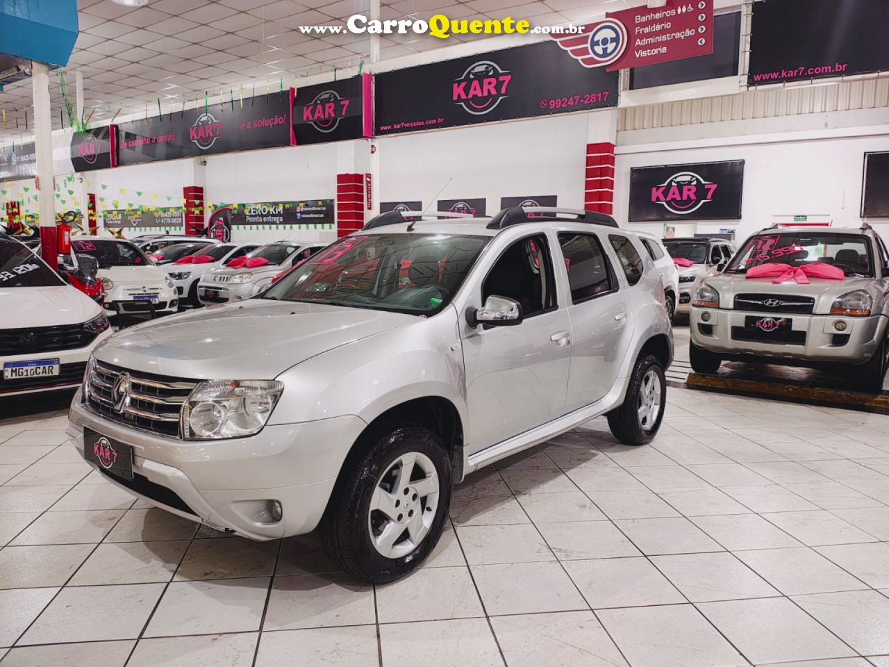 RENAULT   DUSTER DYNAMIQUE 1.6 FLEX 16V MEC.   PRATA 2013 1.6 FLEX - Loja