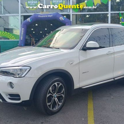BMW   X3 XDRIVE 20I 2.0X-LINE BI-TB FLEX AUT.   BRANCO 2015 2.0 FLEX