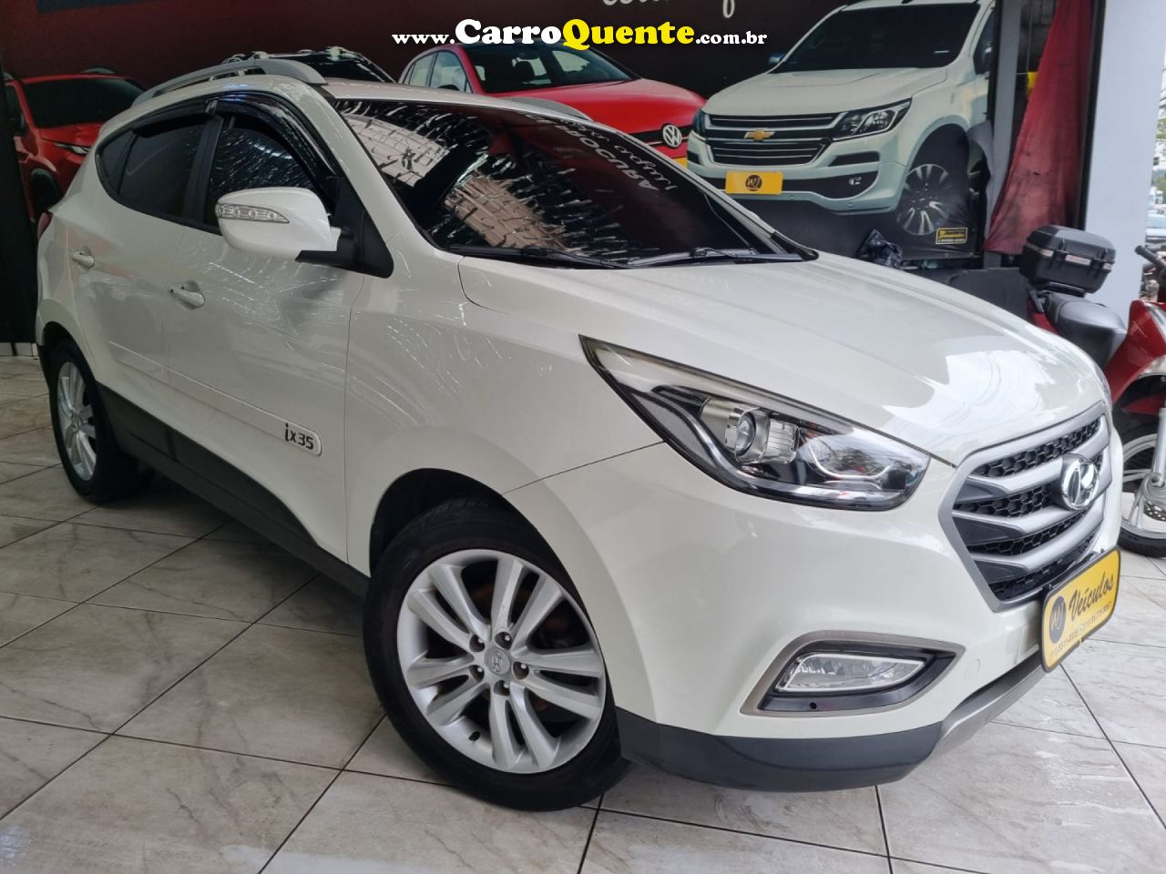 HYUNDAI   IX35 GLS 2.0 16V 2WD FLEX AUT.   BRANCO 2014 2.0 FLEX - Loja