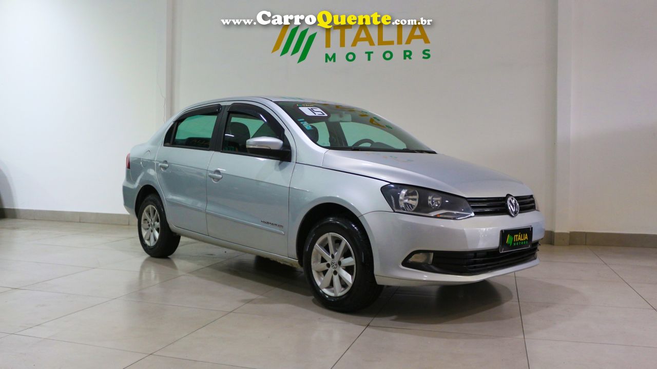 VOLKSWAGEN   VOYAGE COMFORTLINE  1.0 T.FLEX 8V 4P   PRATA 2015 1.0 GASOLINA - Loja