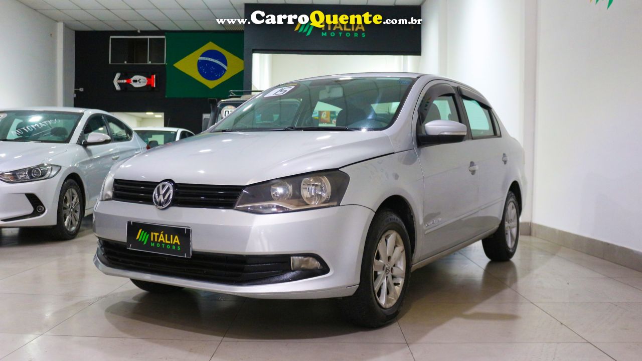 VOLKSWAGEN   VOYAGE COMFORTLINE  1.0 T.FLEX 8V 4P   PRATA 2015 1.0 GASOLINA - Loja