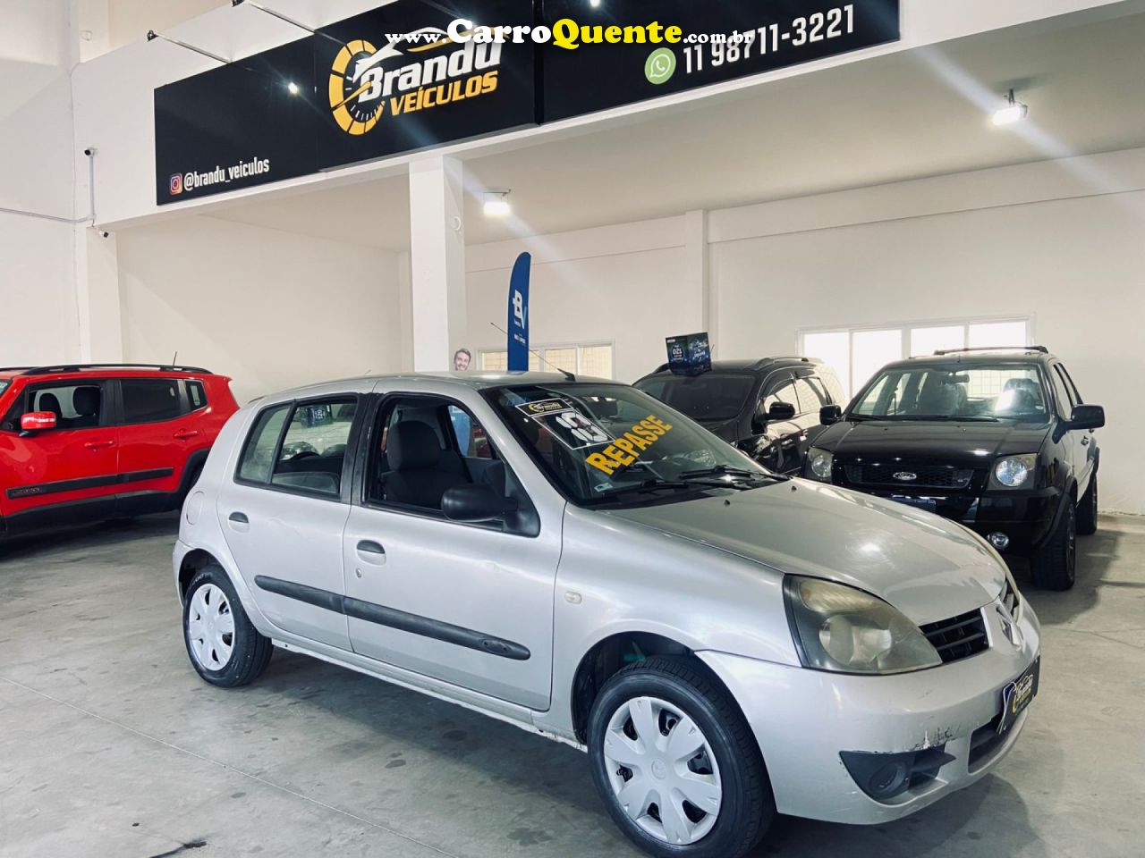 RENAULT   CLIO CAMPUS HI-FLEX 1.0 16V 5P   PRATA 2010 1.0 GASOLINA - Loja