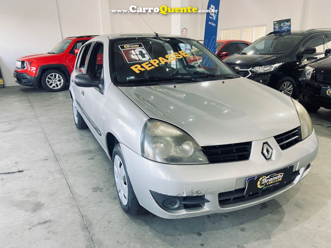 RENAULT   CLIO CAMPUS HI-FLEX 1.0 16V 5P   PRATA 2010 1.0 GASOLINA - Loja