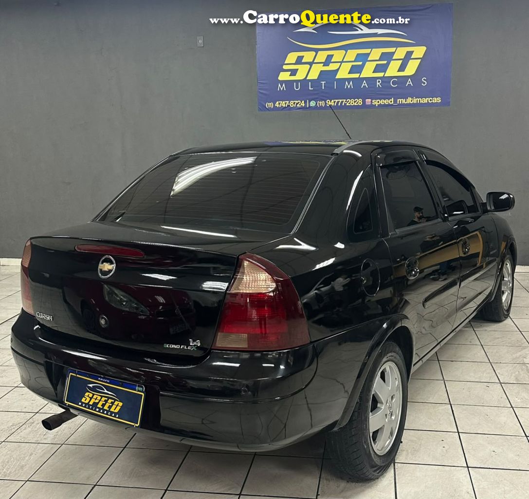 CHEVROLET   CORSA SED. PREMIUM 1.4 8V ECONOFLEX 4P   PRETO 2010 1.4 FLEX - Loja
