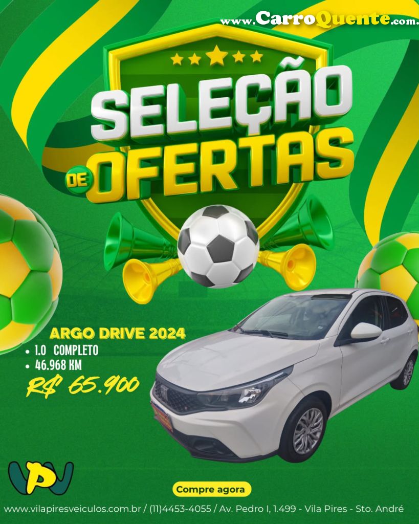 FIAT   ARGO DRIVE 1.0 6V FLEX   BRANCO 2024 1.0 FLEX - Loja