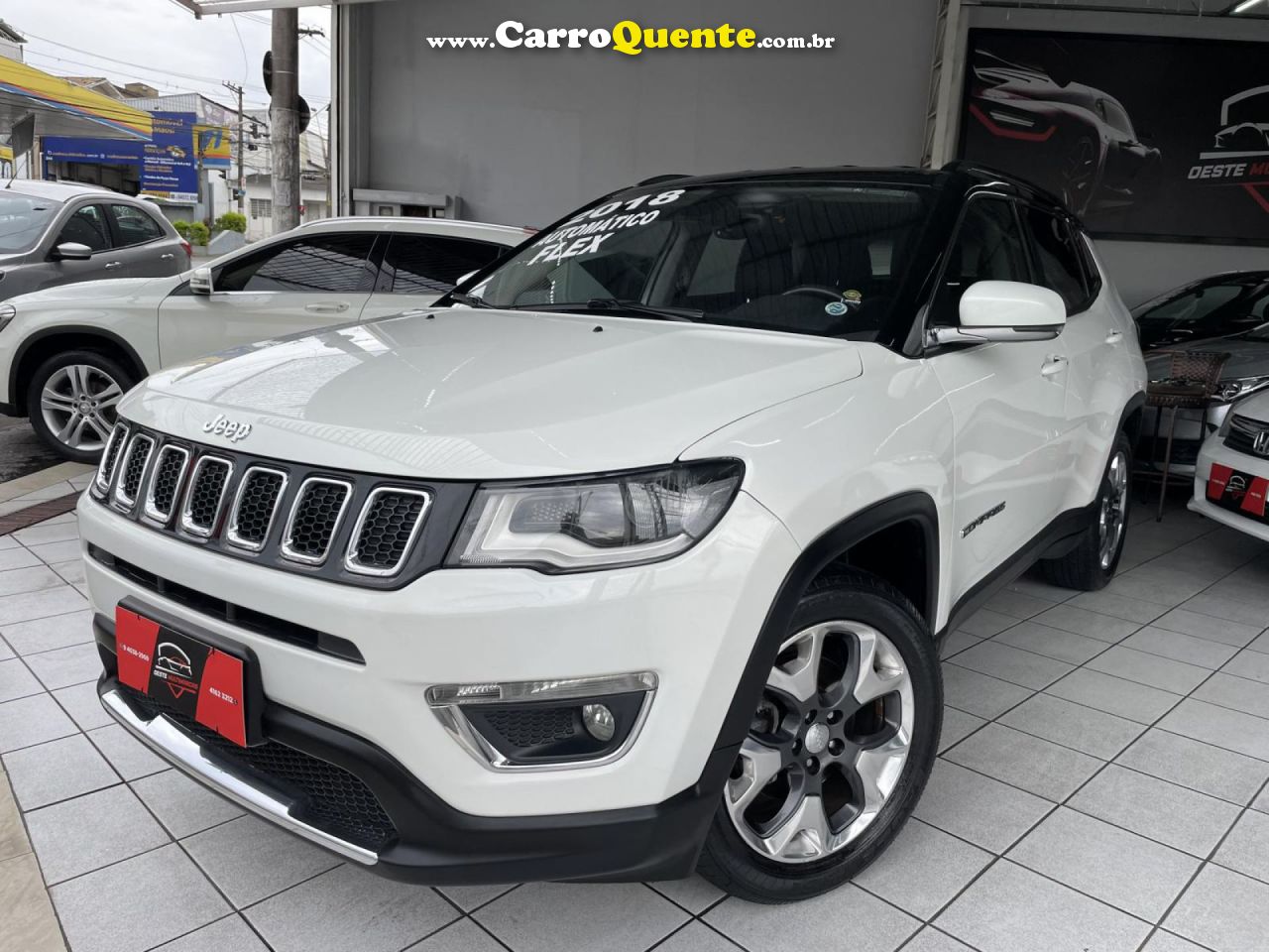 JEEP   COMPASS LIMITED 2.0 4X2 FLEX 16V AUT.   BRANCO 2018 2.0 FLEX - Loja