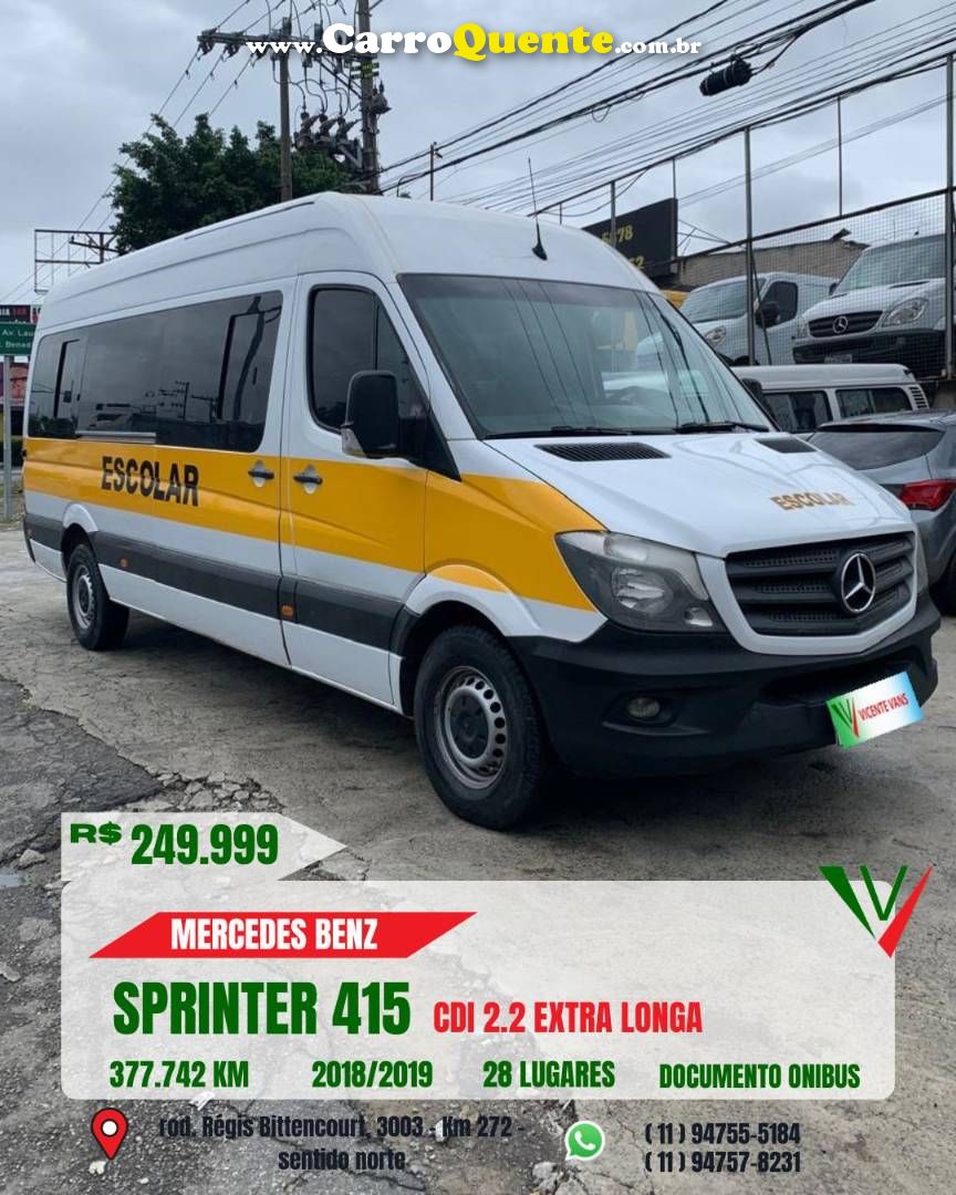 MERCEDES-BENZ SPRINTER 2.2 CDI VAN 415 TA LONGO 19L 2019 - Loja