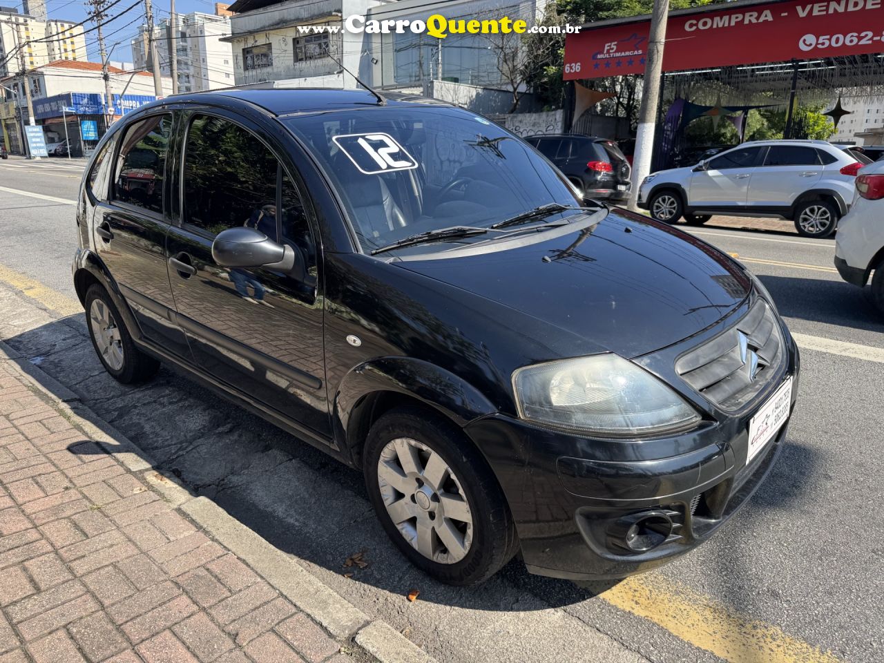 CITROËN   C3 GLX 1.4 GLX SONORA 1.4 FLEX 8V 5P   PRETO 2012 1.4 FLEX - Loja