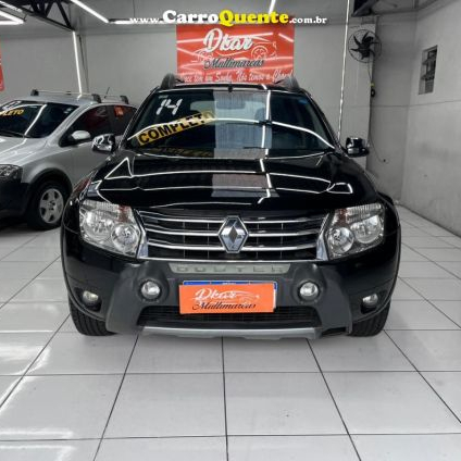 RENAULT   DUSTER 2.0 D 4X2A   PRETO 2014 2.0 FLEX