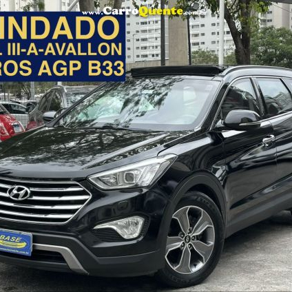 HYUNDAI   GRAND SANTA FÉ  3.3 V6 4X4 TIPTRONIC   PRETO 2015 3.3 GASOLINA