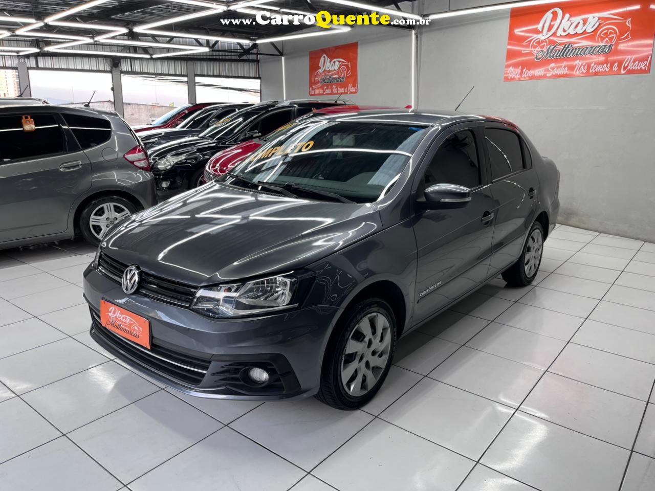 VOLKSWAGEN   NOVO VOYAGE CL MBV   CINZA 2017 1.6 FLEX E GÁS NATURAL - Loja