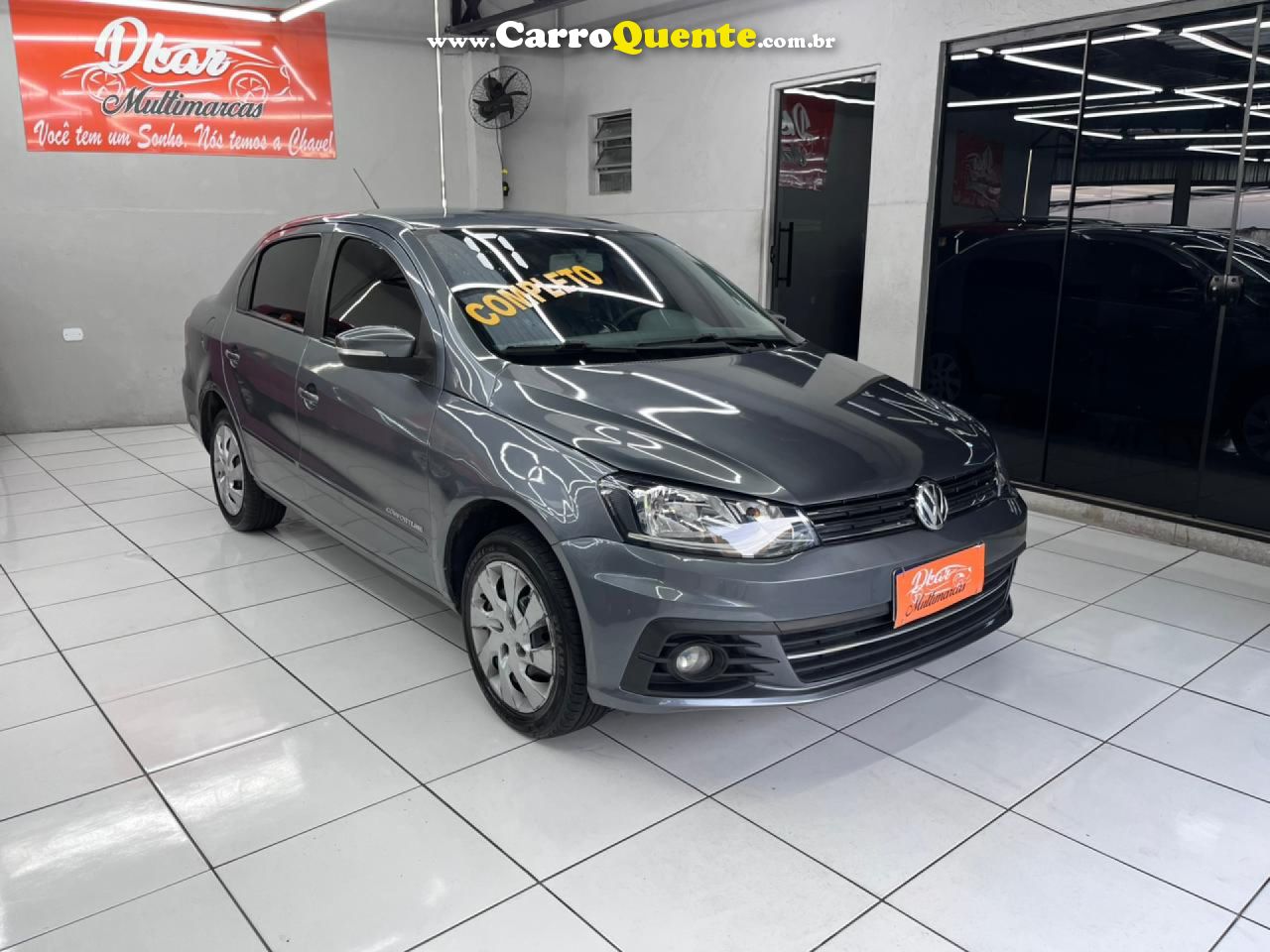 VOLKSWAGEN   NOVO VOYAGE CL MBV   CINZA 2017 1.6 FLEX E GÁS NATURAL - Loja