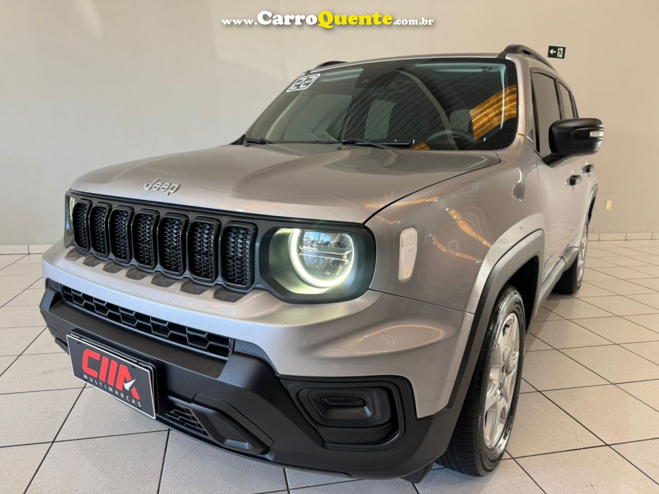 JEEP   RENEGADE SPORT T270 1.3 TB 4X2 FLEX AUT.   PRATA 2022 1.3 FLEX - Loja