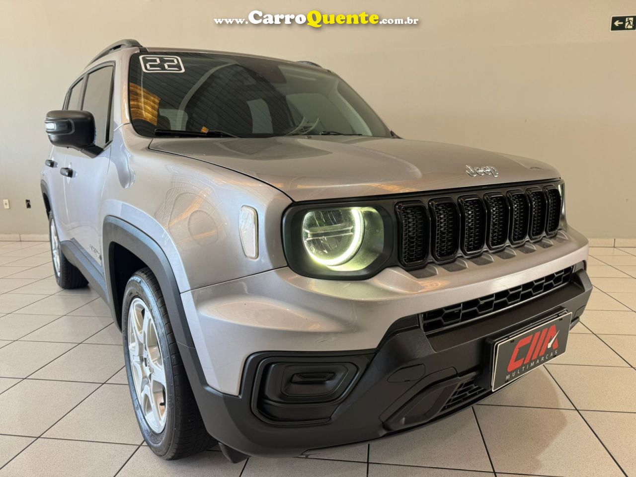 JEEP   RENEGADE SPORT T270 1.3 TB 4X2 FLEX AUT.   PRATA 2022 1.3 FLEX - Loja
