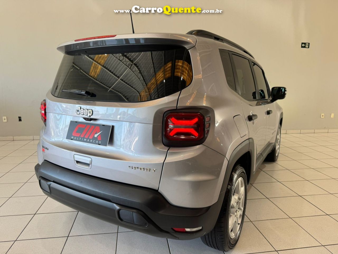 JEEP   RENEGADE SPORT T270 1.3 TB 4X2 FLEX AUT.   PRATA 2022 1.3 FLEX - Loja