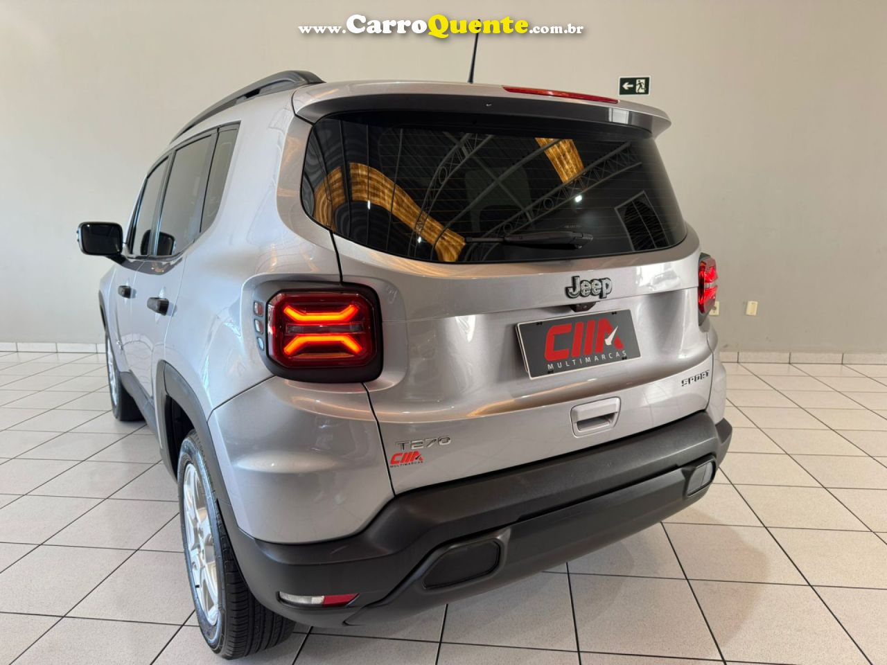 JEEP   RENEGADE SPORT T270 1.3 TB 4X2 FLEX AUT.   PRATA 2022 1.3 FLEX - Loja