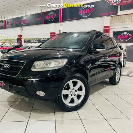 HYUNDAI   SANTA FE GLS 2.7 V6 4X4TIPTRONIC   PRETO 2010 2.7 GASOLINA