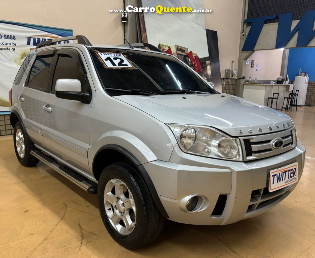 FORD   ECOSPORT XLT 2.0 2.0 FLEX 16V 5P AUT.   PRATA 2012 2.0 FLEX - Loja