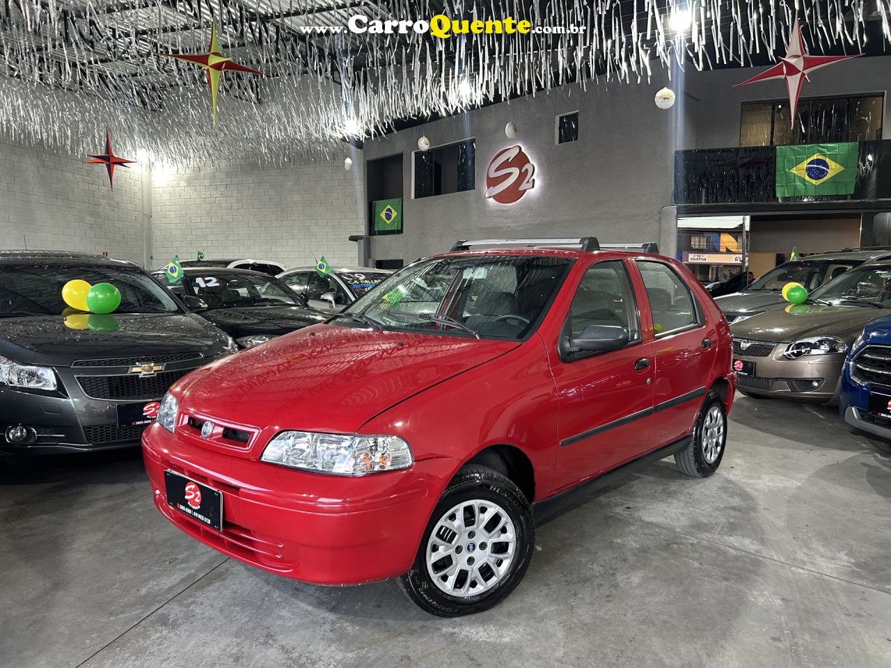 FIAT   PALIO 1.0 TROFEO 1.0 FIRE FIRE FLEX 4P   VERMELHO 2004 1.0 FLEX - Loja