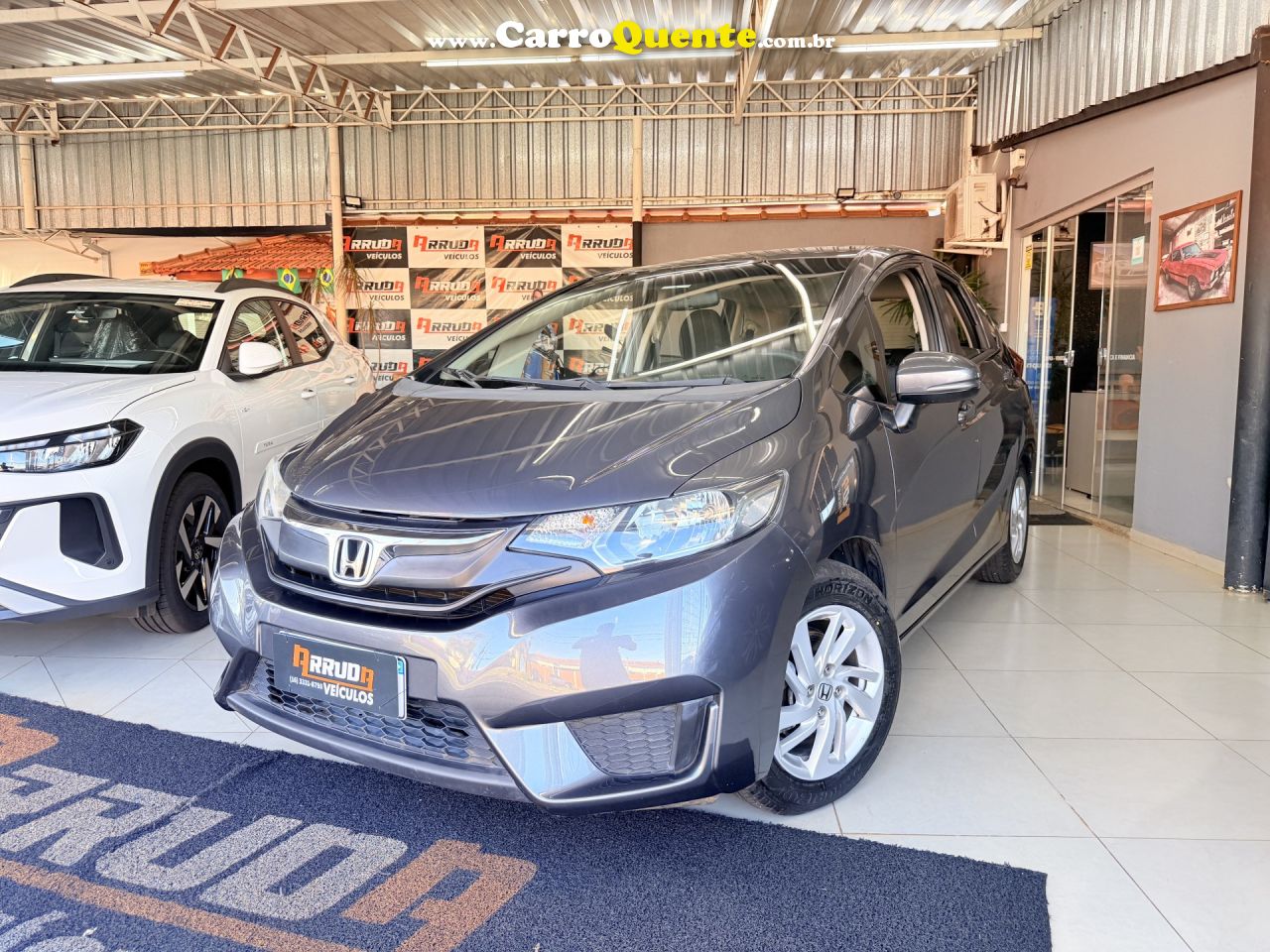 HONDA   FIT DX 1.5 FLEXONE 16V 5P AUT.   CINZA 2017 1.5 FLEX - Loja