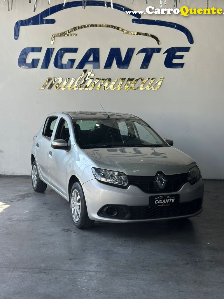 RENAULT   SANDERO AUTHENTIQUE HI-POWER 1.0 16V 5P   PRATA 2016 1.0 GASOLINA - Loja