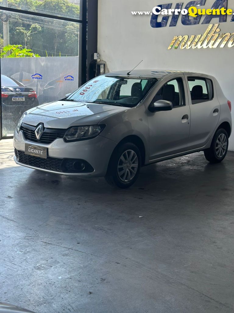 RENAULT   SANDERO AUTHENTIQUE HI-POWER 1.0 16V 5P   PRATA 2016 1.0 GASOLINA - Loja