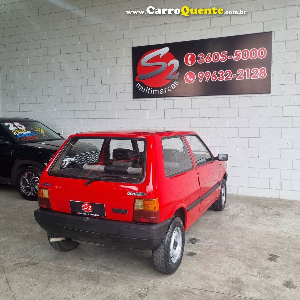 FIAT   UNO MILLE 1.0 I.E.ELECTRONICBRIO 2P   VERMELHO 1992 1.0 GASOLINA - Loja