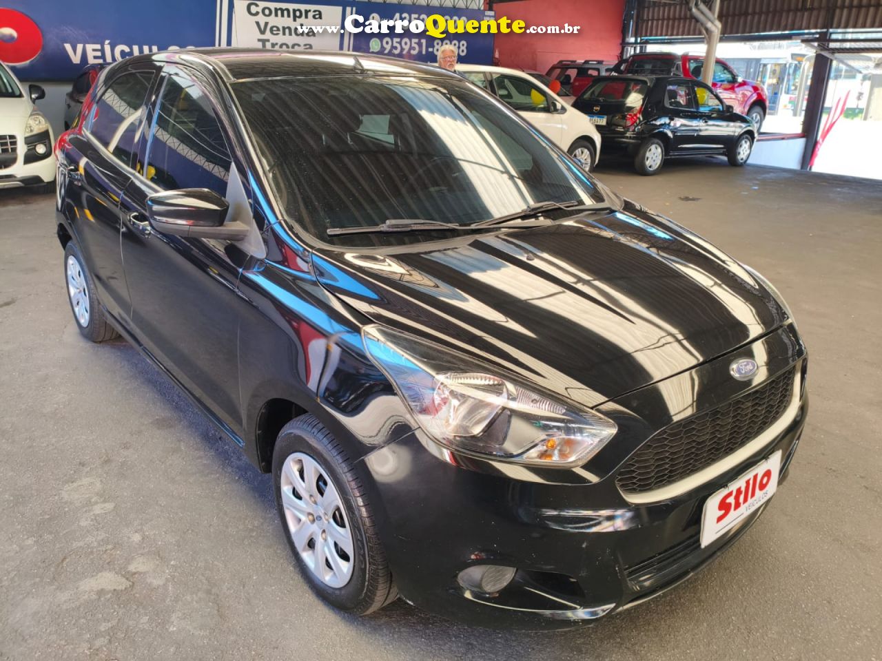 FORD   KA 1.5 SESE PLUS 16V FLEX 5P   PRETO 2015 1.5 FLEX - Loja
