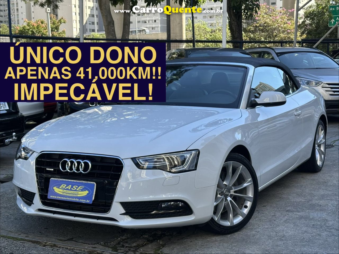 AUDI   A5 CABRIOLET 2.0 TFSI QUATTRO STRONIC   BRANCO 2013 2.0 TFSI GASOLINA - Loja