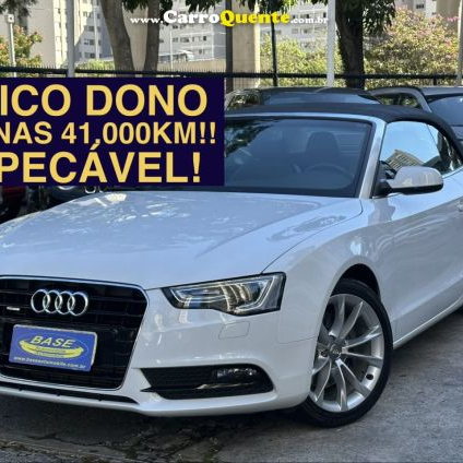 AUDI   A5 CABRIOLET 2.0 TFSI QUATTRO STRONIC   BRANCO 2013 2.0 TFSI GASOLINA