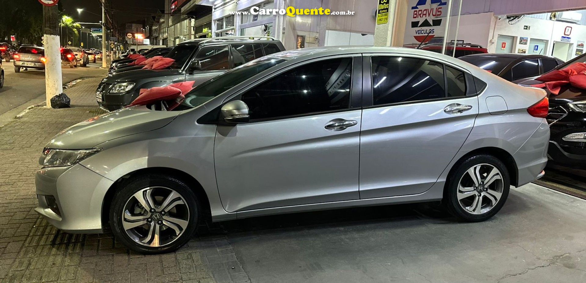 HONDA   CITY SEDAN EX 1.5 FLEX 16V 4P AUT.   PRATA 2017 1.5 FLEX - Loja