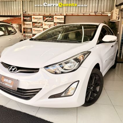 HYUNDAI   ELANTRA GLS 2.0 16V FLEX AUT.   BRANCO 2015 2.0 FLEX