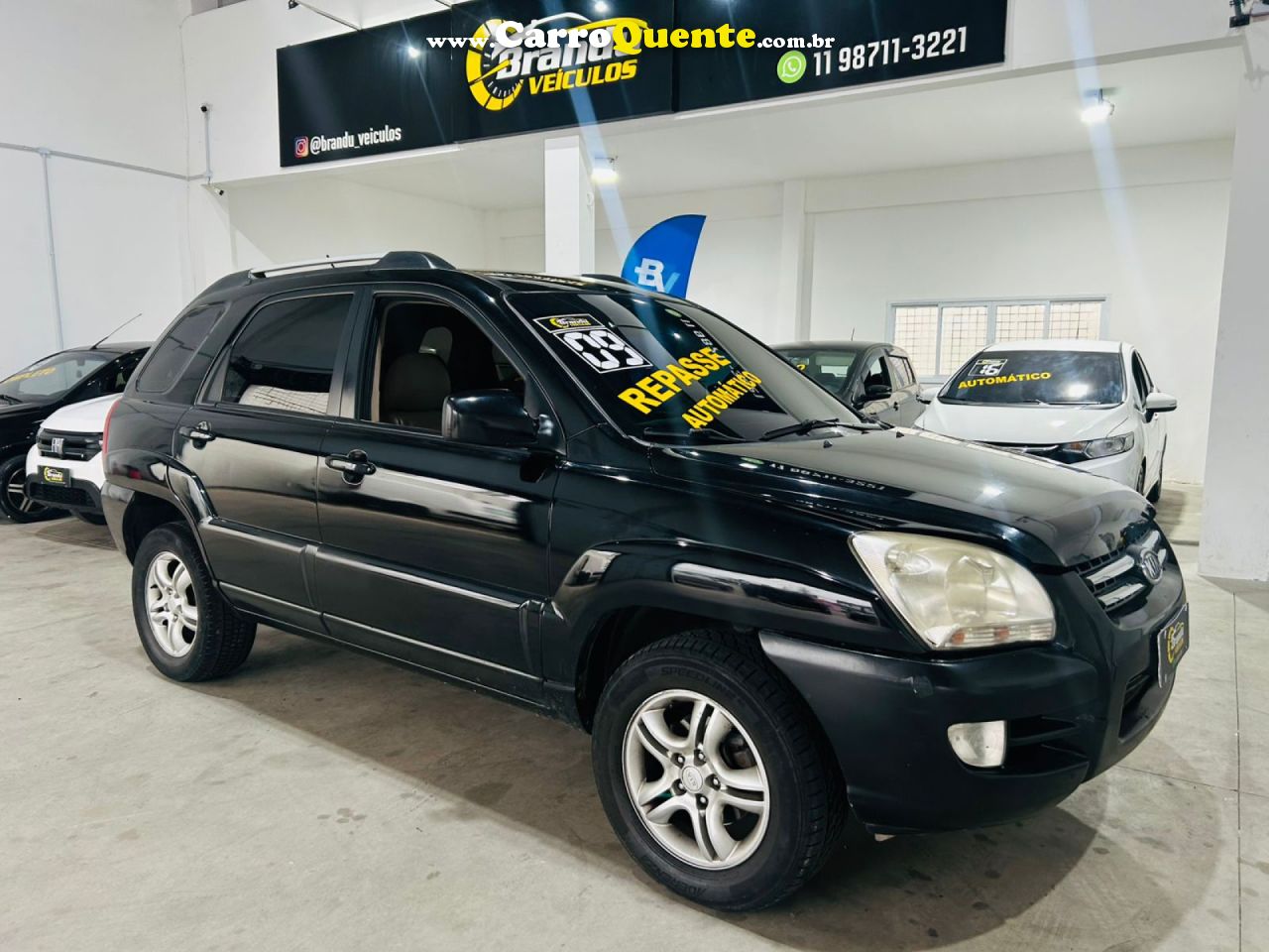 KIA   SPORTAGE EX 2.0 16V 2.0 16V FLEX AUT.   PRETO 2009 2.0 FLEX - Loja