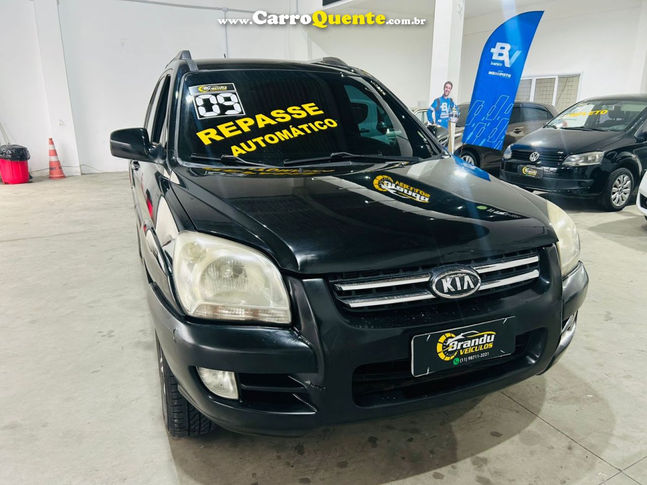 KIA   SPORTAGE EX 2.0 16V 2.0 16V FLEX AUT.   PRETO 2009 2.0 FLEX - Loja