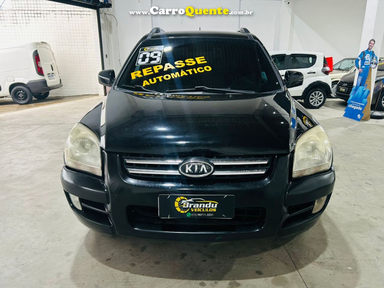 KIA   SPORTAGE EX 2.0 16V 2.0 16V FLEX AUT.   PRETO 2009 2.0 FLEX - Loja