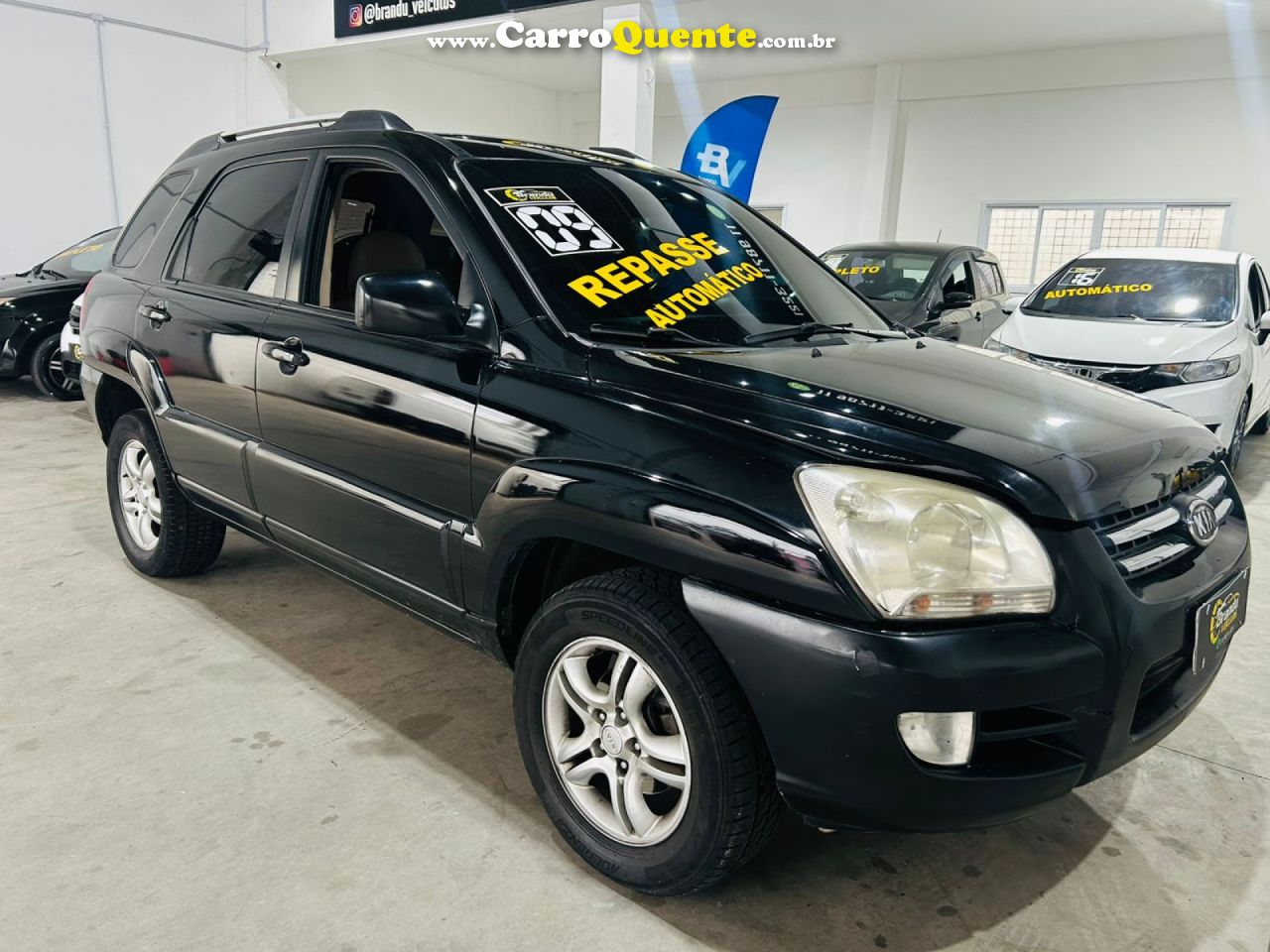 KIA   SPORTAGE EX 2.0 16V 2.0 16V FLEX AUT.   PRETO 2009 2.0 FLEX - Loja