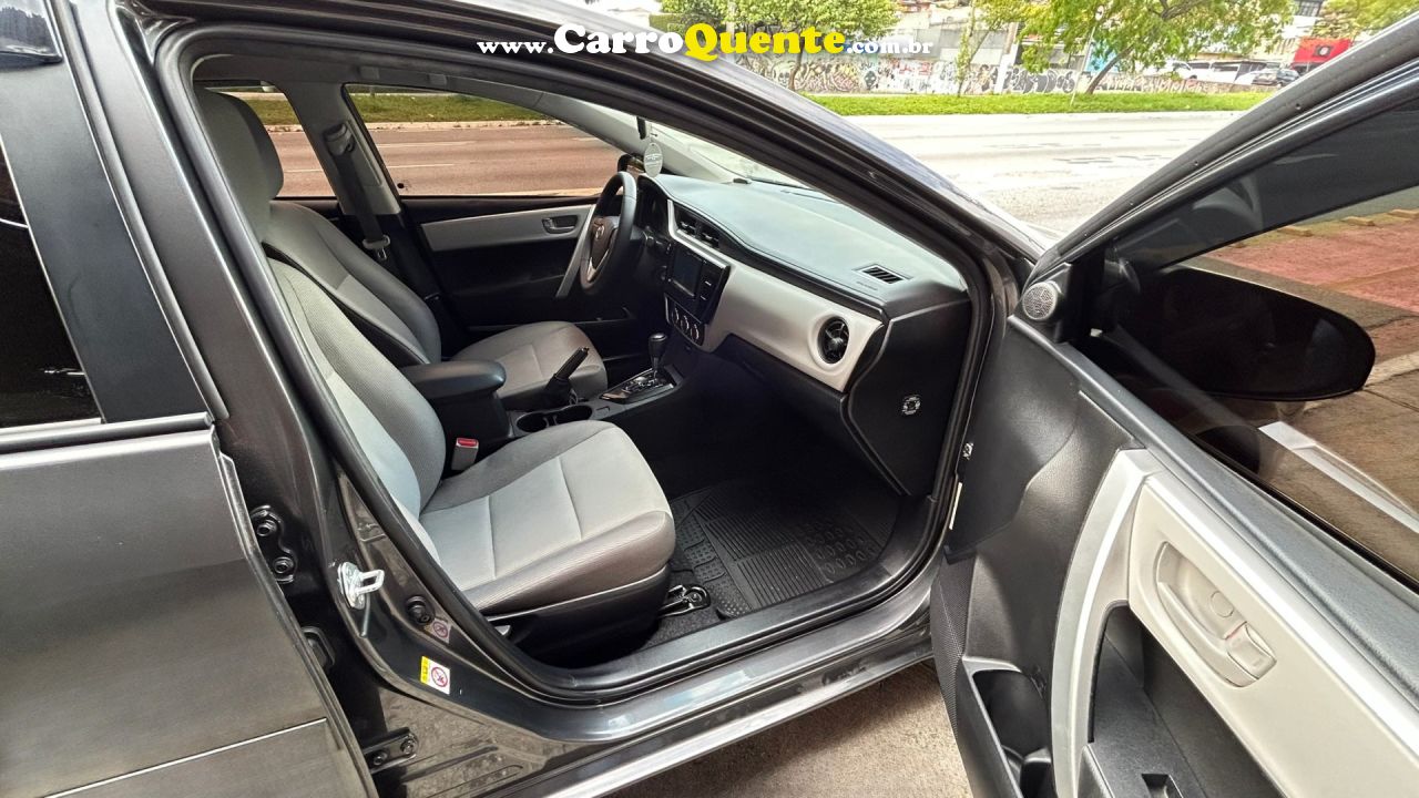 TOYOTA   COROLLA GLI 1.8 FLEX 16V  AUT.   CINZA 2018 1.8 FLEX - Loja