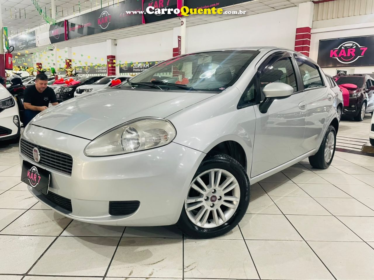 FIAT   PUNTO ATTRACTIVE 1.4 FIRE FLEX 8V 5P   PRATA 2011 1.4 FLEX - Loja