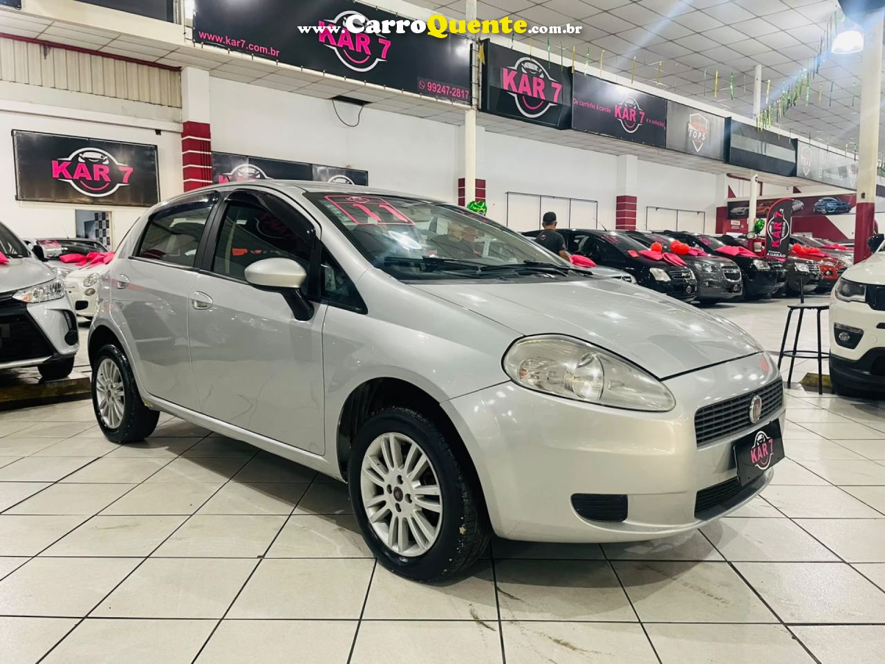 FIAT   PUNTO ATTRACTIVE 1.4 FIRE FLEX 8V 5P   PRATA 2011 1.4 FLEX - Loja