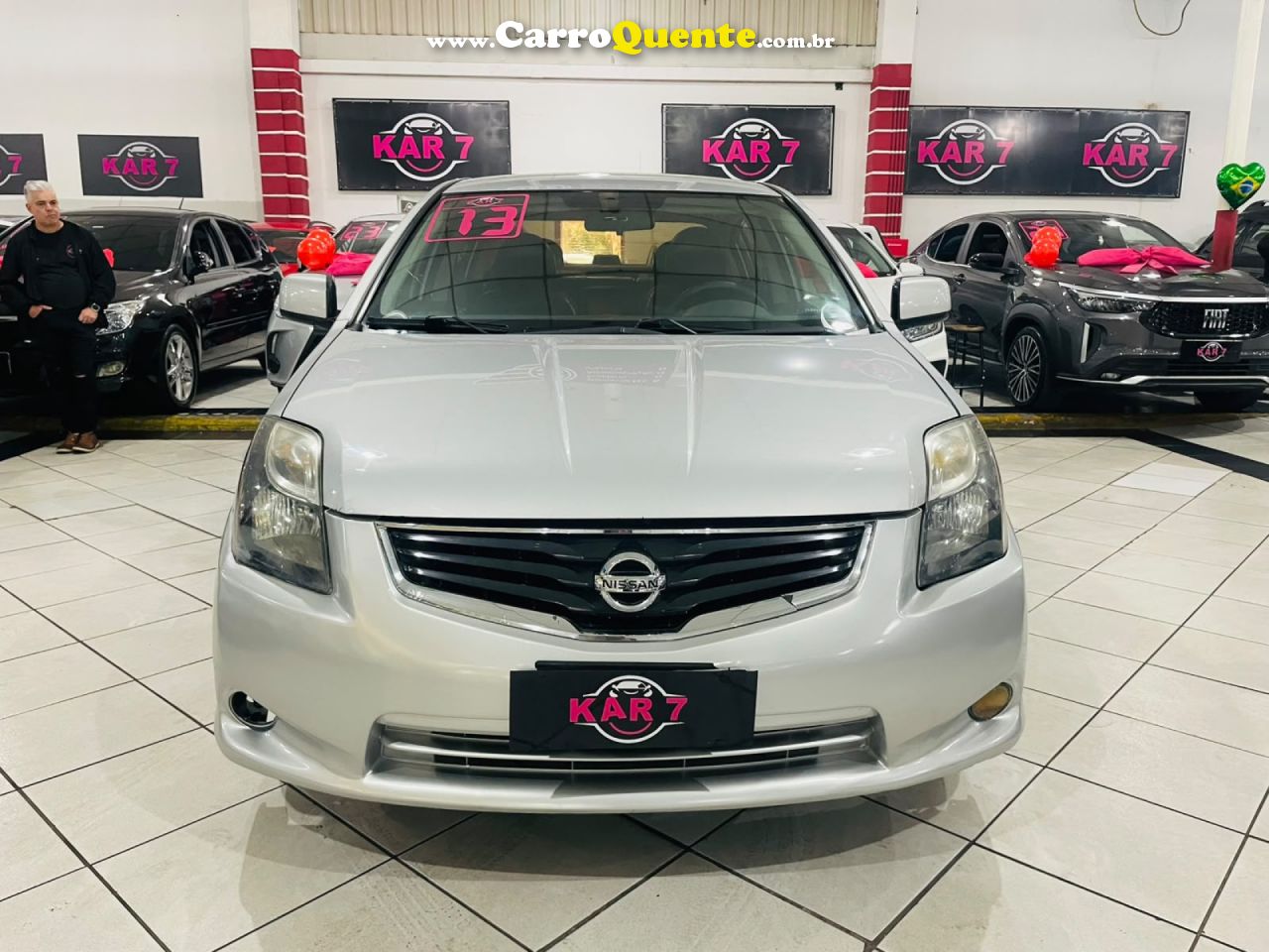 NISSAN   SENTRA S 2.0 2.0 FLEX FUEL 16V AUT.   PRATA 2013 2.0 FLEX - Loja