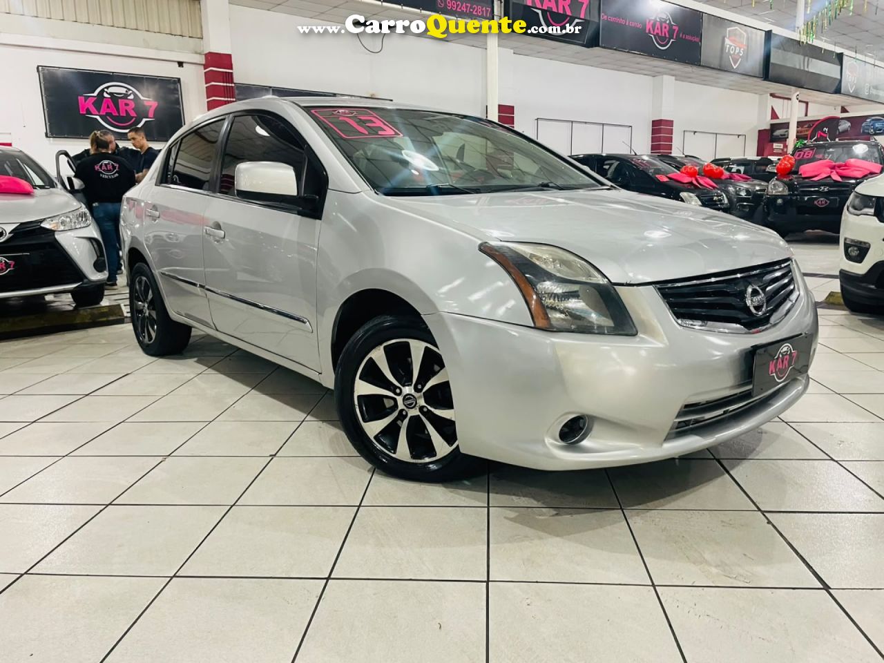 NISSAN   SENTRA S 2.0 2.0 FLEX FUEL 16V AUT.   PRATA 2013 2.0 FLEX - Loja