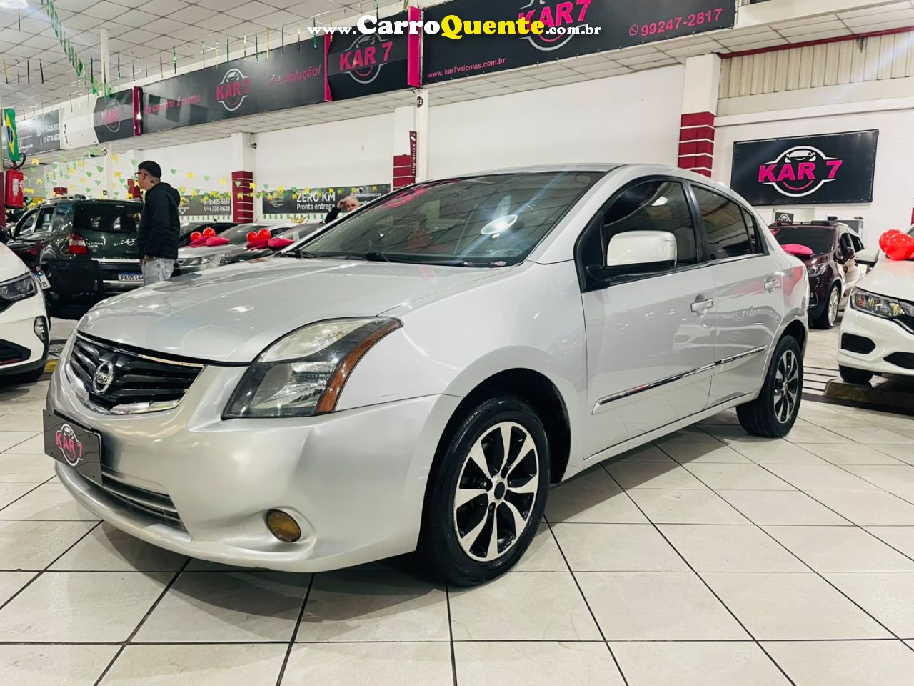 NISSAN   SENTRA S 2.0 2.0 FLEX FUEL 16V AUT.   PRATA 2013 2.0 FLEX - Loja
