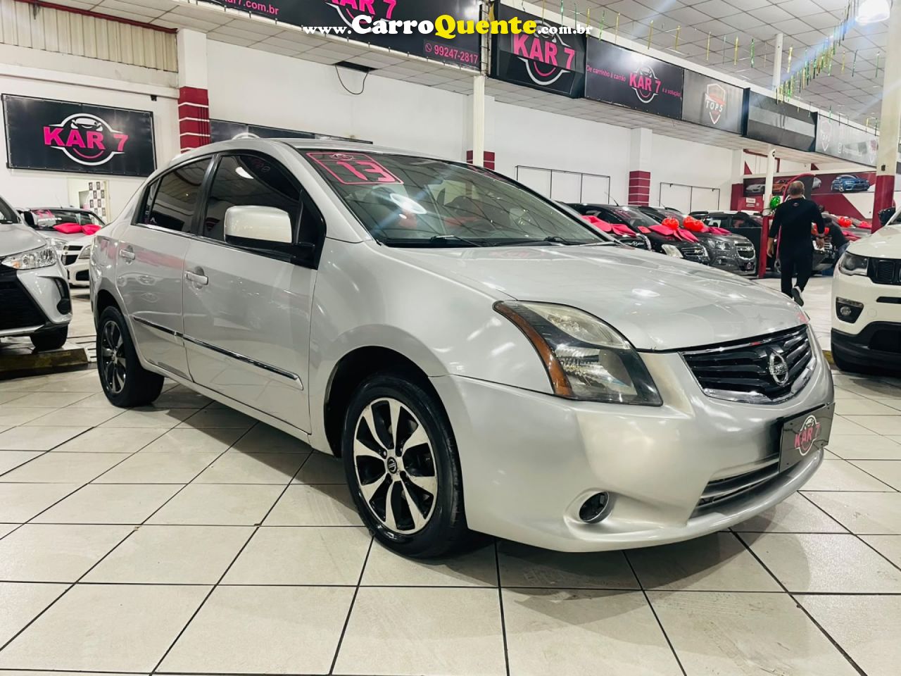 NISSAN   SENTRA S 2.0 2.0 FLEX FUEL 16V AUT.   PRATA 2013 2.0 FLEX - Loja