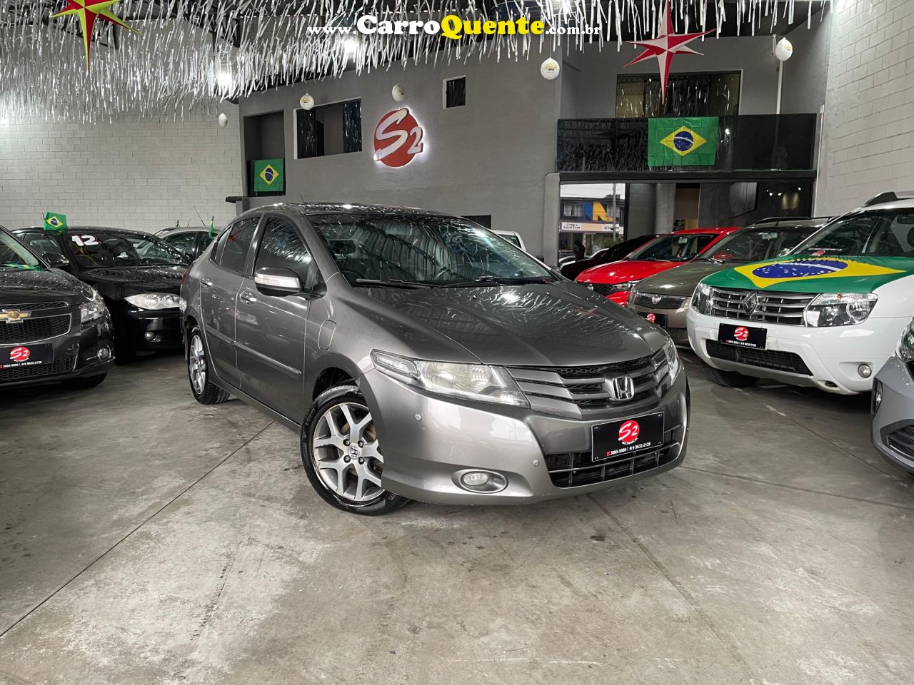 HONDA   CITY SEDAN EX 1.5 FLEX 16V 4P AUT.   CINZA 2010 1.5 FLEX - Loja