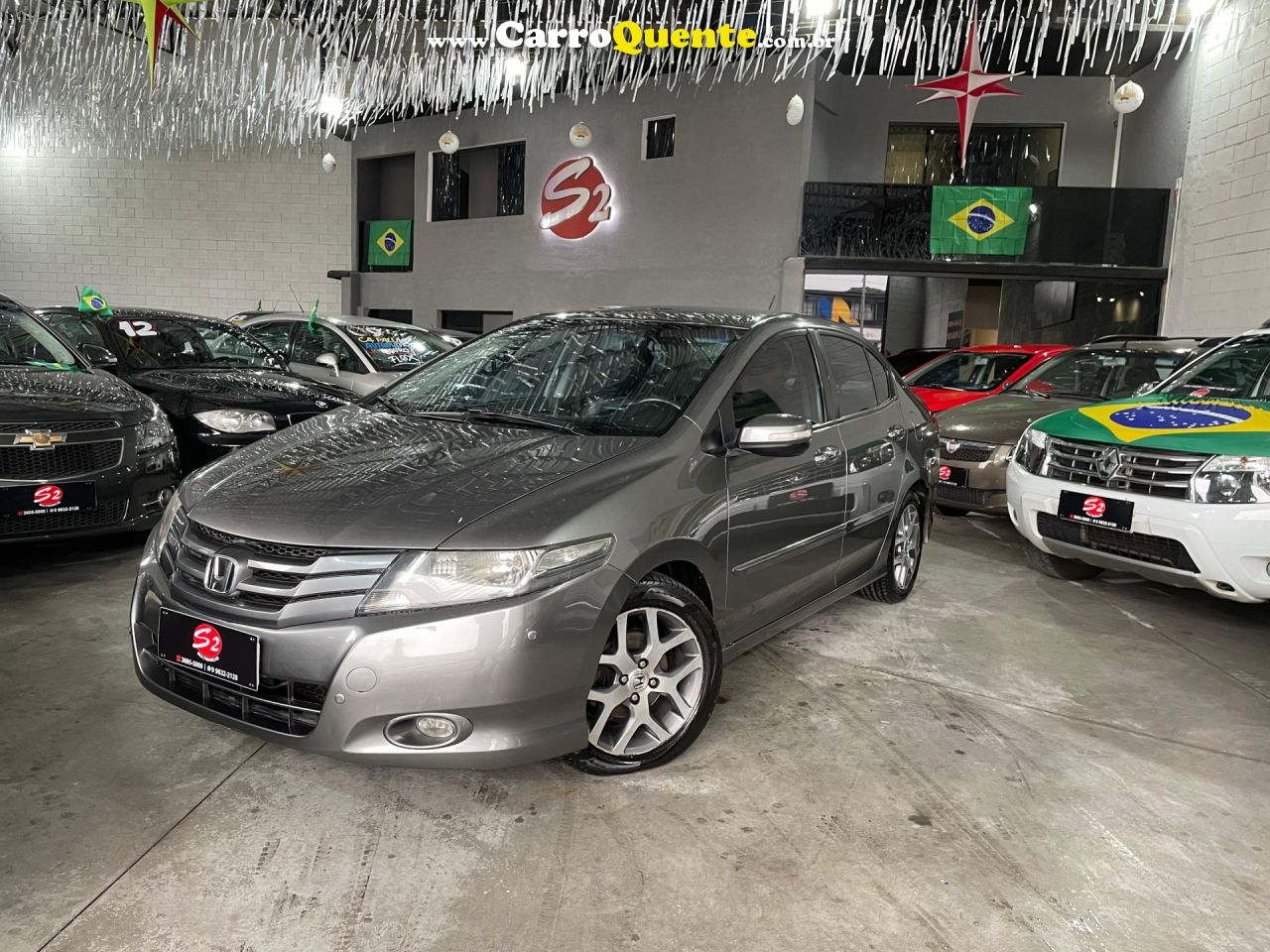 HONDA   CITY SEDAN EX 1.5 FLEX 16V 4P AUT.   CINZA 2010 1.5 FLEX - Loja
